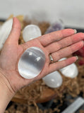 SELENITE PALMSTONE, Palm Stone Free Shipping, WHOLESALE Prices, Handmade, Best for gift sets, hand carving