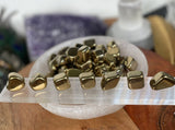 Gold Hematite Tumbled Stones , Grade A Hematite