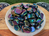 RAINBOW Hematite Tumbled Stones , Grade A Hematite