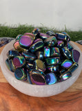 RAINBOW Hematite Tumbled Stones , Grade A Hematite