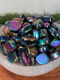 RAINBOW Hematite Tumbled Stones , Grade A Hematite