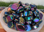 RAINBOW Hematite Tumbled Stones , Grade A Hematite