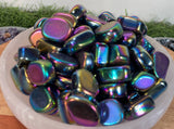 RAINBOW Hematite Tumbled Stones , Grade A Hematite