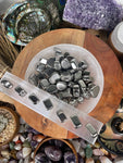 Silver Hematite Tumbled Stones , Grade A Hematite