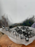 Silver Hematite Tumbled Stones , Grade A Hematite