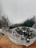 Silver Hematite Tumbled Stones , Grade A Hematite