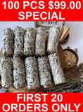 100 White Sage Stick 99.00 USD SPECIAL First 20 ORDERS only.
