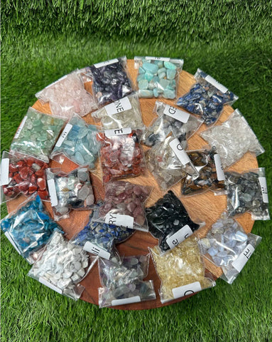 1 OZ Crystal Chips | Flat Price for all types | 1 oz | Tumbled Chips Tumbled Chips