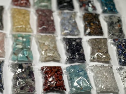 2 OZ Crystal Chips | Flat Price for all types | 1 oz | Tumbled Chips Tumbled Chips
