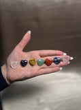 7 Chakra Heart Gemstone Set (Rose Quartz, Amethyst, Tiger Eye, Green Aventurine, Red Jasper, Blue Sodalite, Clear Quartz), Gemstone Kit