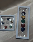 7 Chakra Heart Gemstone Set (Rose Quartz, Amethyst, Tiger Eye, Green Aventurine, Red Jasper, Blue Sodalite, Clear Quartz), Gemstone Kit