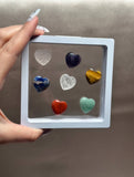 7 Chakra Heart Gemstone Set (Rose Quartz, Amethyst, Tiger Eye, Green Aventurine, Red Jasper, Blue Sodalite, Clear Quartz), Gemstone Kit