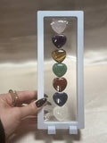 7 Chakra Heart Gemstone Set (Rose Quartz, Amethyst, Tiger Eye, Green Aventurine, Red Jasper, Blue Sodalite, Clear Quartz), Gemstone Kit