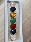 7 Chakra Heart Gemstone Set (Rose Quartz, Amethyst, Tiger Eye, Green Aventurine, Red Jasper, Blue Sodalite, Clear Quartz), Gemstone Kit