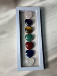 7 Chakra Heart Gemstone Set (Rose Quartz, Amethyst, Tiger Eye, Green Aventurine, Red Jasper, Blue Sodalite, Clear Quartz), Gemstone Kit