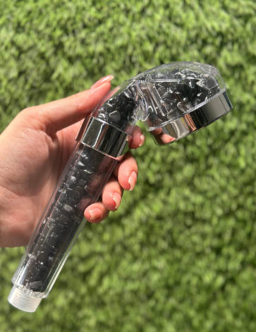 Snowflake Obsidian Shower Head / High-pressure handheld shower head / Water saving /  Natural Crystal Shower Head / Gemstone Shower Head