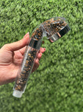 Tiger Eye Crystal Shower Head / High-pressure handheld shower head / Water saving /  Natural Crystal Shower Head / Gemstone Shower Head