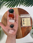 CANCER Crystal Set, 5x Crystals Set For CANCER (Bloodstone, Red Jasper, Clear Quartz, Hematite, Rose Quartz)