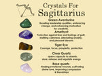 SAGITTARIUS Crystal Set,5x Crystals Set For SAGITTARIUS(Green Aventurine, Amethyst, Tiger Eye,Clear Quartz ,Rose Quartz)