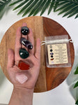 VIRGO Crystal Set, 5x Crystals Set For VIRGO (Hematite, Amethyst, Bloodstone, Red Jasper, Rose Quartz)
